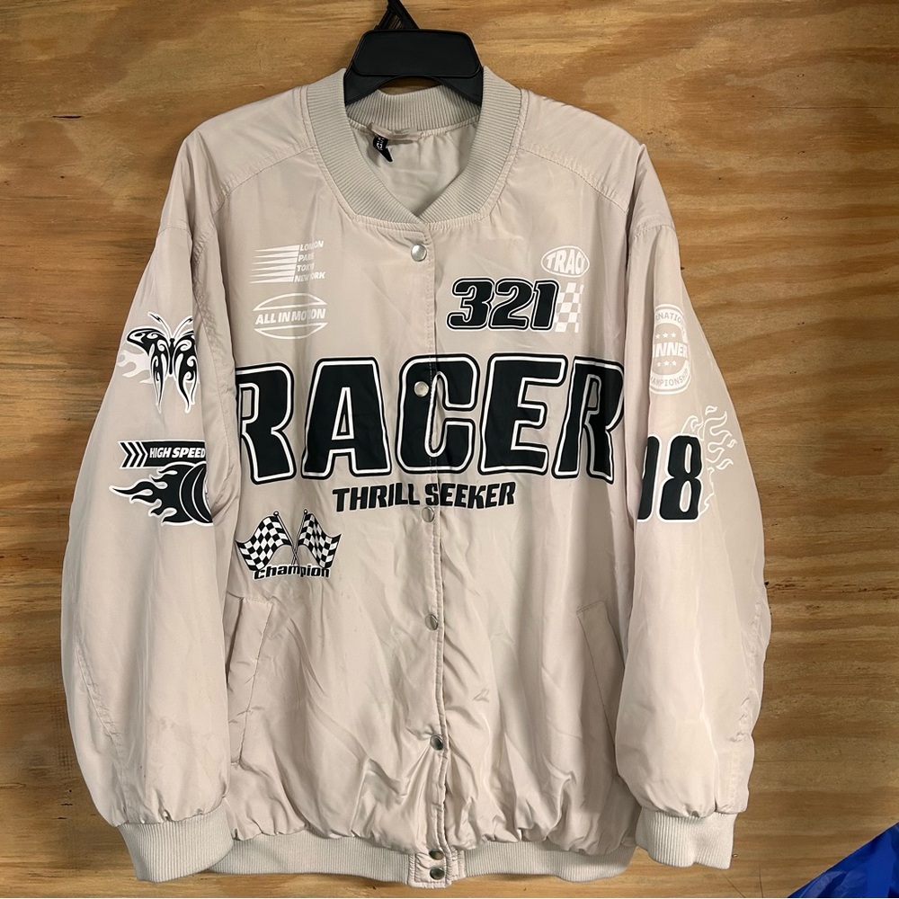 H&M Divided Cream Bomber Jacket